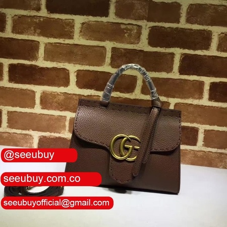 UK Gucci GG Fake Marmont leather top handle mini 442622 bag