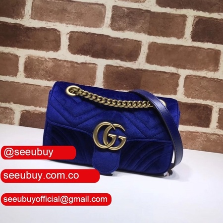 Best Gucci Replica 446744 Calfskin Matelasse Mini GG Marmont