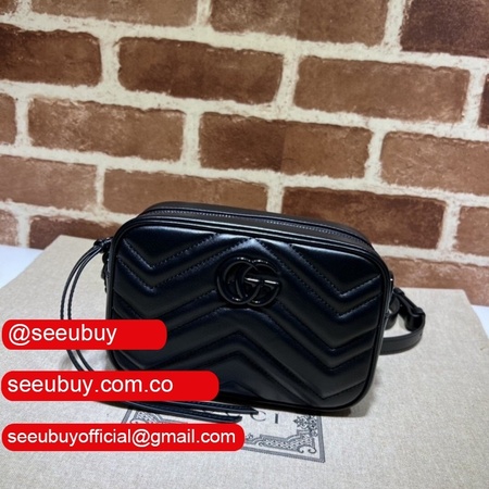 Designer Gucci Luxury Camera 634936 GG Marmont mini shoulder black bag