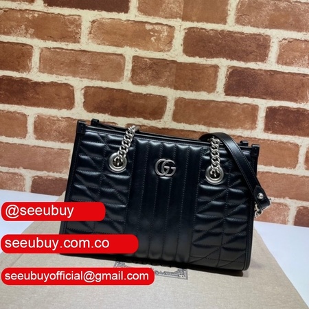 Replica Gucci 681483 GG Marmont Black Sale Bolsa Bag