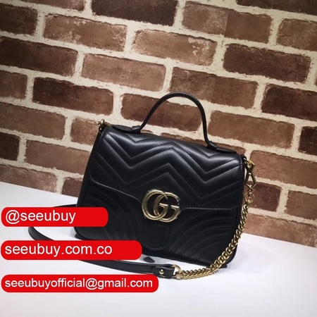 7 Star Gucci Luxury Gg Marmont Top Handle 498110 Bag