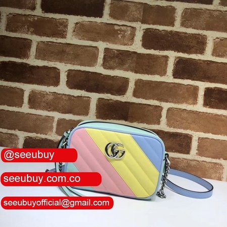 UK Gucci Replica 448065 Calfskin Matelasse Mini GG Marmont Bag