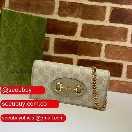 Gucci Replica 621892 Horsebit 1955 wallet with chain Top Quality GG Supreme