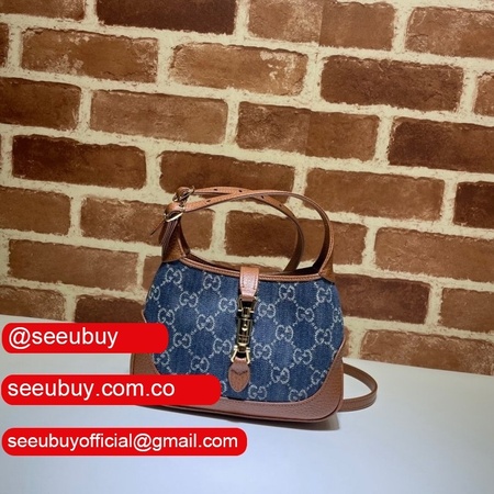 Beige/Ebony Fake Gucci Jackie 1961 mini shoulder 637092 bag