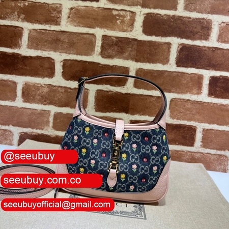 Gucci 637092 Fake Jackie 1961 Mini Hobo Bag In GG Supreme Canvas