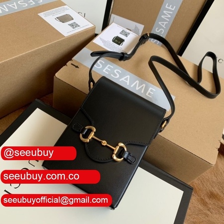 Gucci Knockoff GG Horsebit 1955 mini 625615 black bag