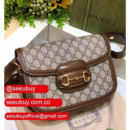 Gucci Replica GG Horsebit 1955 shoulder 602204 Brown bag