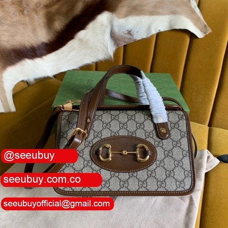 Replica Gucci Horsebit 1955 mini top handle Beige 645453 bag