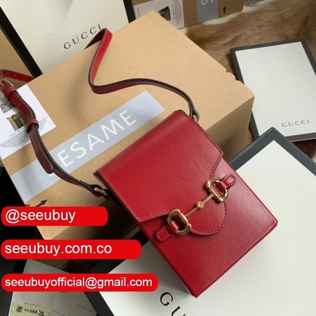 Replicas Gucci Red Horsebit 1955 mini 625615 bag