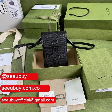 Best Replica Gucci GG embossed mini 625571 black bag