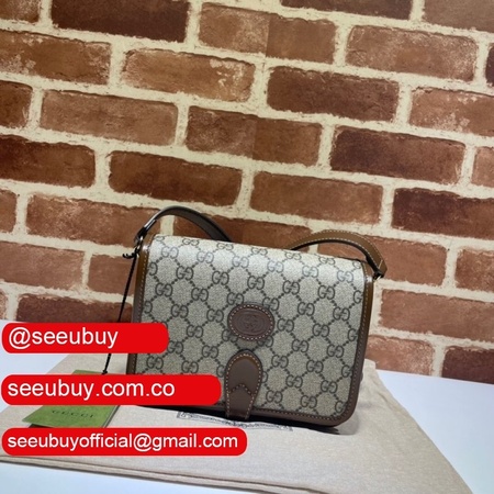 Designer Fake Gucci 671620 shoulder bag with Interlocking G in GG Supreme