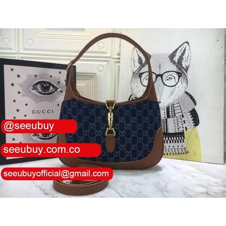 Gucci 1:1 Quality Jackie 1961 small shoulder 636706 Dark blue bag