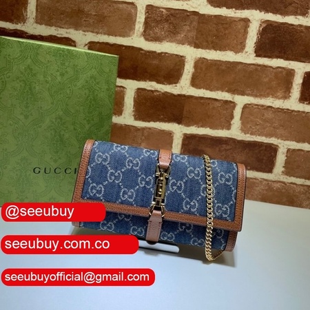 Gucci High Quality Beige Jackie 1961 chain wallet 652681