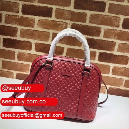 7 Star Gucci Top Quality Leather Convertible Micro GG Dome 449663 Bag