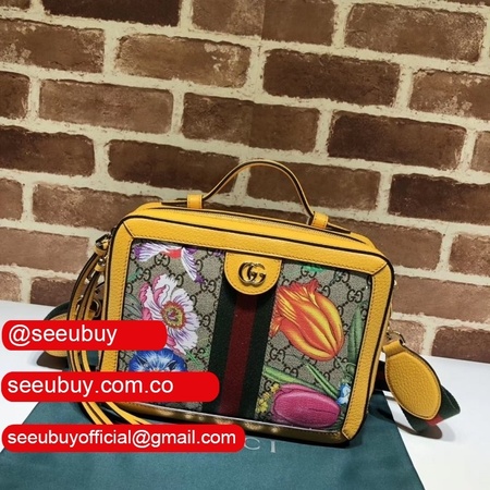 Best Gucci High Quality GG Supreme Flora Ophidia Small Shoulder 550622 Bag