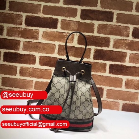 Beige/Ebony Knockoff 550621 GG Supreme Ophidia Small Bucket Bag