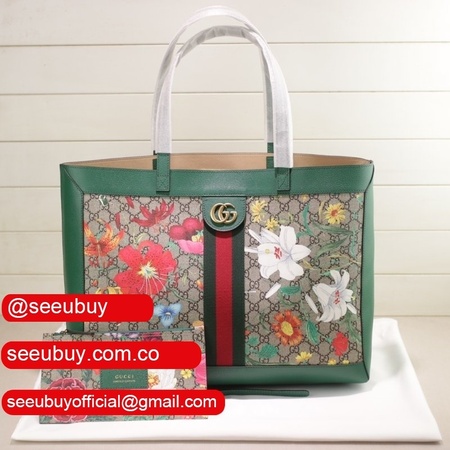 Gucci Replica 547947 AAA+ Ophidia soft GG Supreme medium tote Green