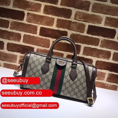 Replica Gucci GG Supreme Ophidia Medium Boston Bag