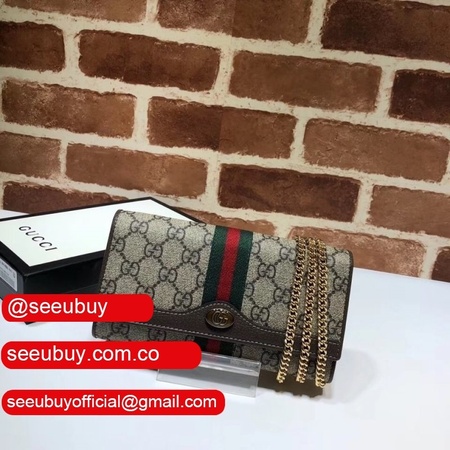 Replica Ophidia GG chain wallet 546592