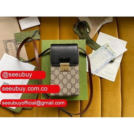 Bound Buy Best Gucci Replica 658229 Padlock Bag Ebony GG Supreme