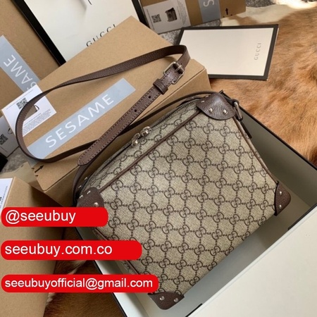 Gucci Fake Beige GG shoulder 626363 bag with leather details