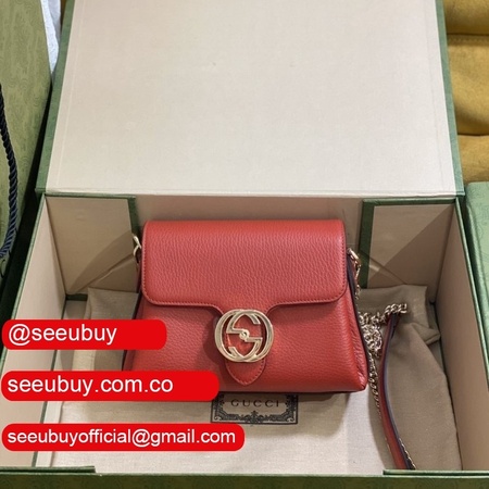 Top Quality Gucci 607720 Women Crossbody Red Fake Bags