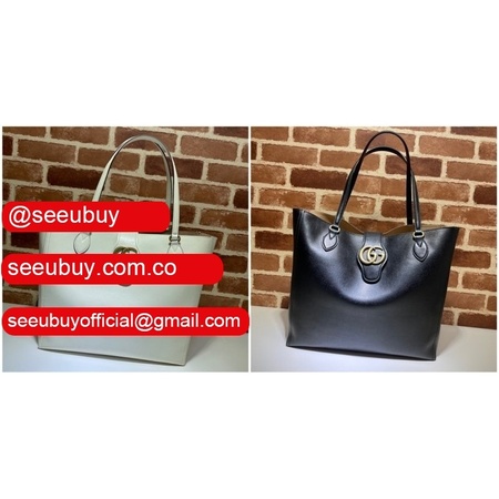 Gucci Replica Black/White 649577 Medium tote with Double G