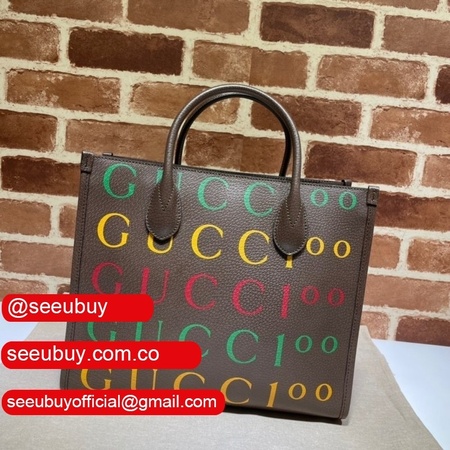 The Best Gucci Replica 100 Small Tote 680956 Bag In Brown Leather