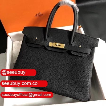 Hermes Birkin 35cm Togo leather Handbags Black