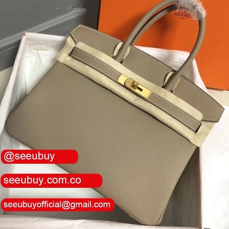 Hermes Birkin 35cm Togo leather Handbags Grey