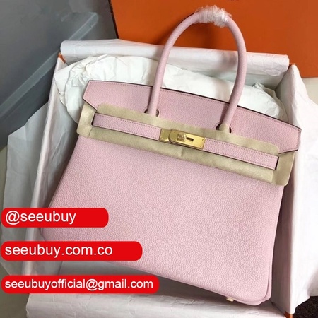 Hermes Birkin 35cm Togo leather Handbags Pink