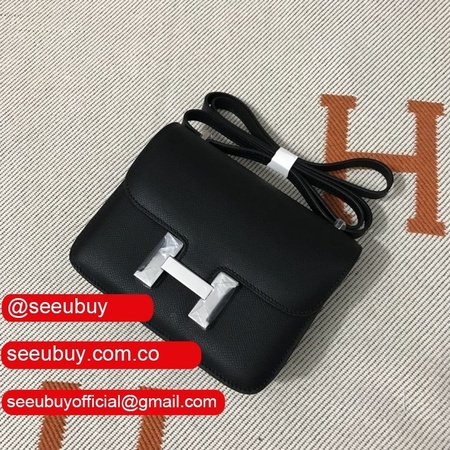 Hermes Constance Bag 18cm Epsom Leather Black