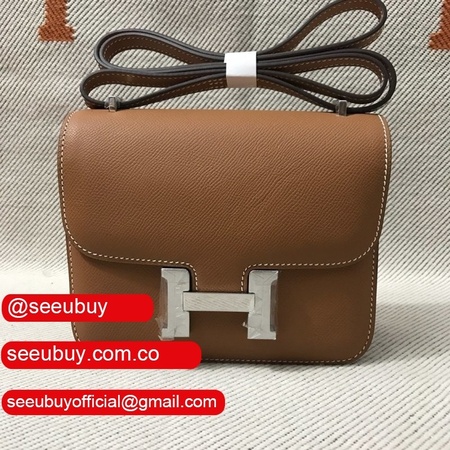 Hermes Constance Bag 18cm Epsom Leather Camel