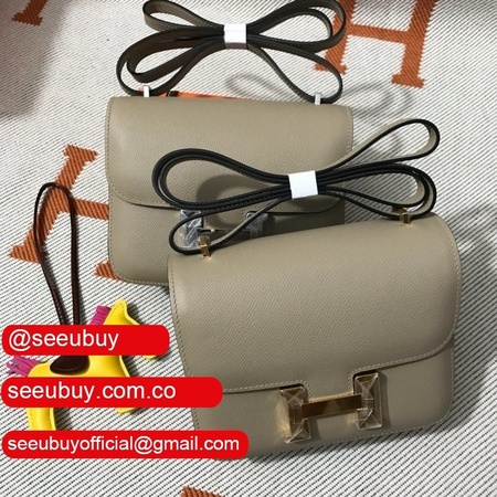 Hermes Constance Bag 18cm Epsom Leather grey