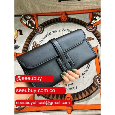 Replica Hermes Bags Store Jige 29cm Swift Leather Black