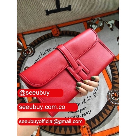 Replica Hermes Handbags Jige 29cm Swift Leather Red