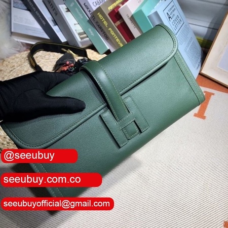 Replica hermes online store Jige 29cm Epsom Leather Green