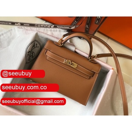 Camel Mini Kelly Replica Hermes Handbags