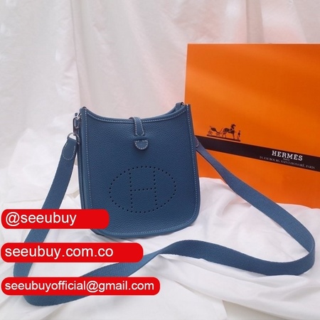 Cheap High Quality Replica Hermes Evelyne For Blue Sale