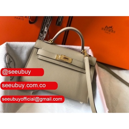 Earth yellow Mini Kelly Hermes Replica Handbags