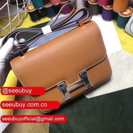 Hermes Constance Bag 23cm Epsom Leather Camel