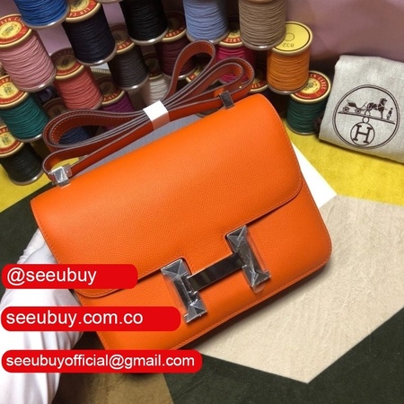 Hermes Constance Bag 23cm Epsom Leather Orange