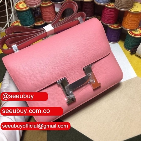 Hermes Constance Bag 23cm Epsom Leather Pink