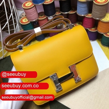 Hermes Constance Bag 23cm Epsom Leather Yellow