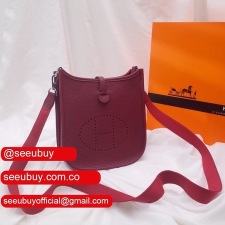 Hermes Evelyne Bag Pink Clemence leather Rose Tyrien