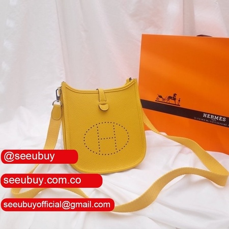 Hermes Evelyne Yellow Messenger Medium Bag replica