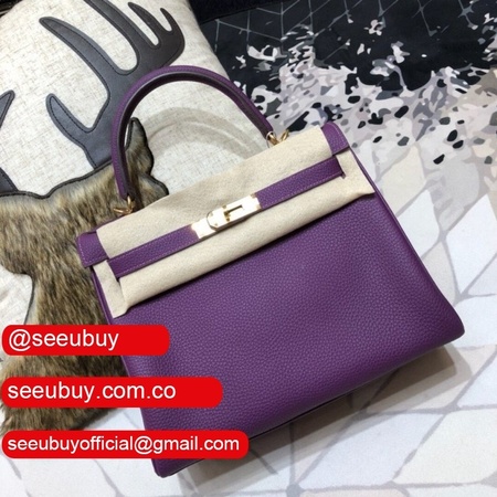 Hermes Kelly 32cm Togo leather Purple