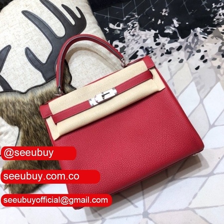 Hermes Kelly 32cm Togo leather Red