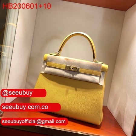 Hermes Kelly 32cm Togo leather Yellow