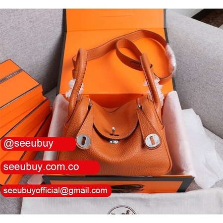 hermes Replica lindy for cheap orange for women